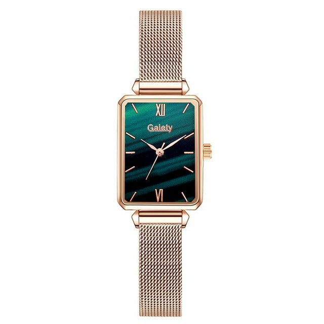 Square Quartz Watch & Optional Complimentary Bangle