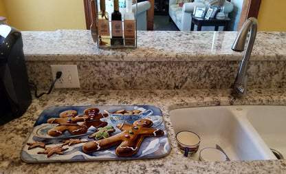 Christmas Gingerbread Dish Drying Mat