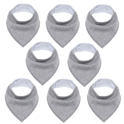 Sets of 8 Soft Baby Bibs (various colors & patterns)