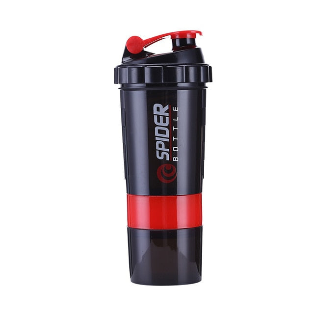 3 Layer Shaker Bottle - Waterproof w/Stainless Steel agitator