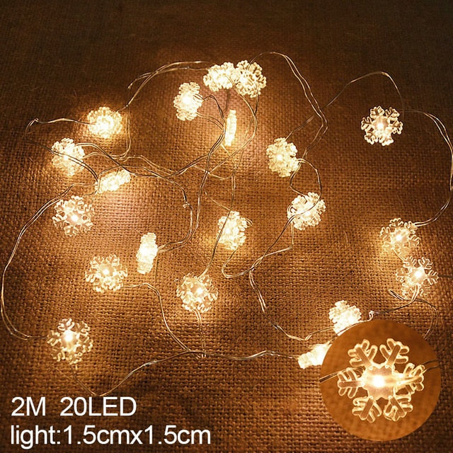 LED Snowflake Christmas Lights