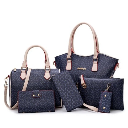 Fashion Leather Bag Set of 6 (various colors)