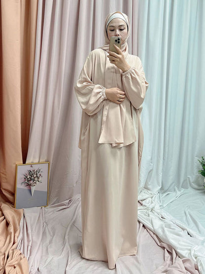 Hooded Abaya Long Dresses (various colors)
