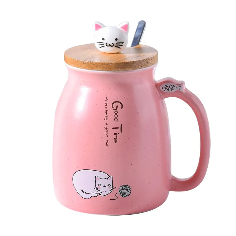 450ml Ceramic Cat Mug (4 shades)