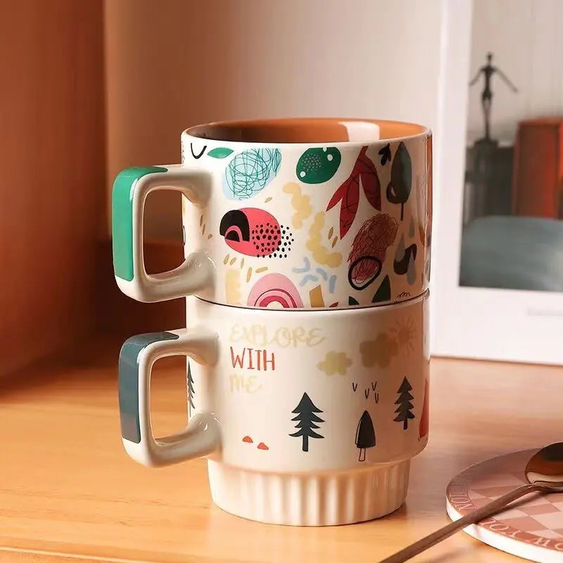 DIY Hand-Painted Ceramic Mug (4 styles)