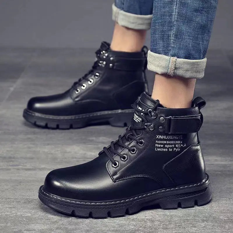 (Unisex) Fashionable Leather High Top Winter Boots