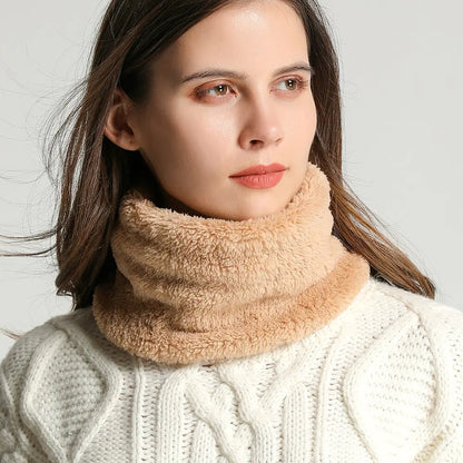 Solid Thick Plush Ring Scarf (various colors)