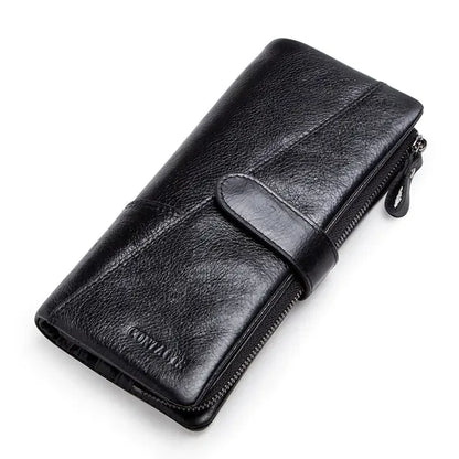 Genuine Leather Women's Long Wallet (various colors)