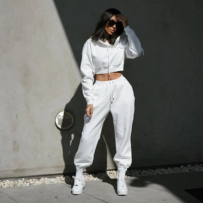 Winter Casual Tracksuit: Hoodie & Sweatpants Set (various colors)