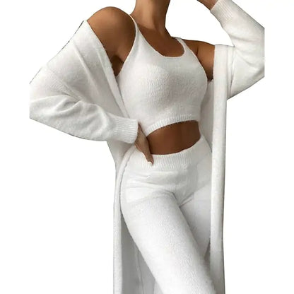 Cardigan Trousers Pajama Set (various colors)