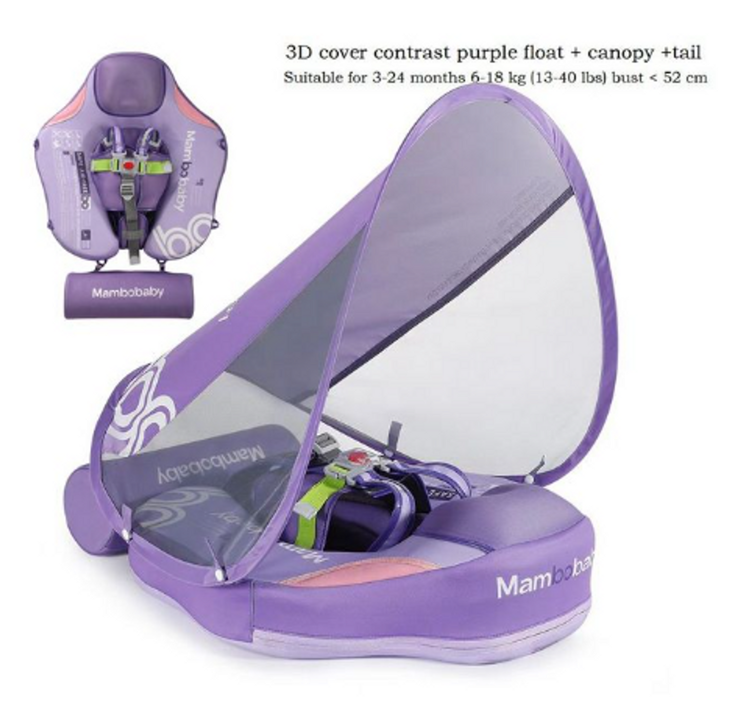 Non-inflatable Baby Float with Sun Canopy