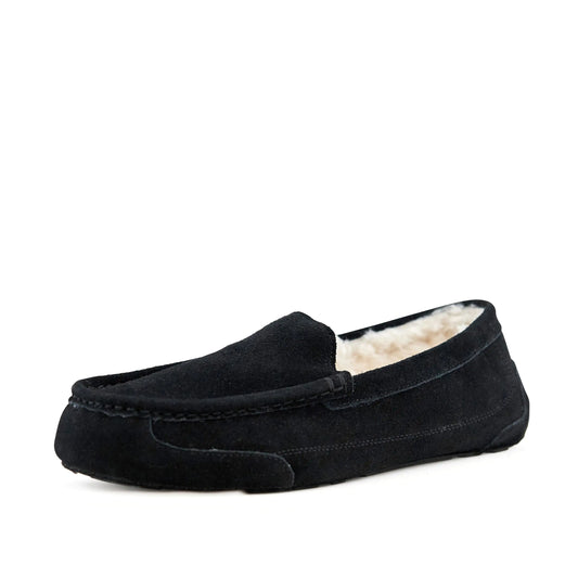 Men's Fluffy Toasty Black Slippers