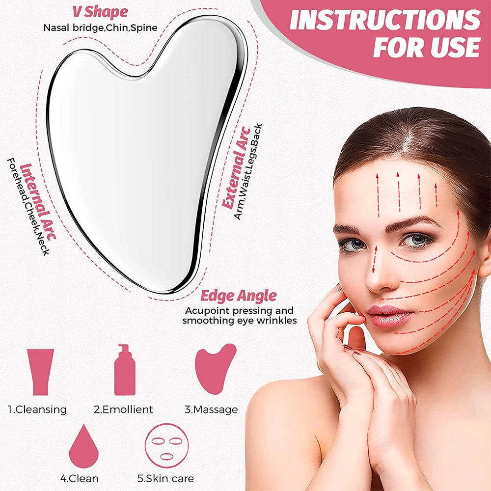 Stainless Steel Gua Sha Facial Tool