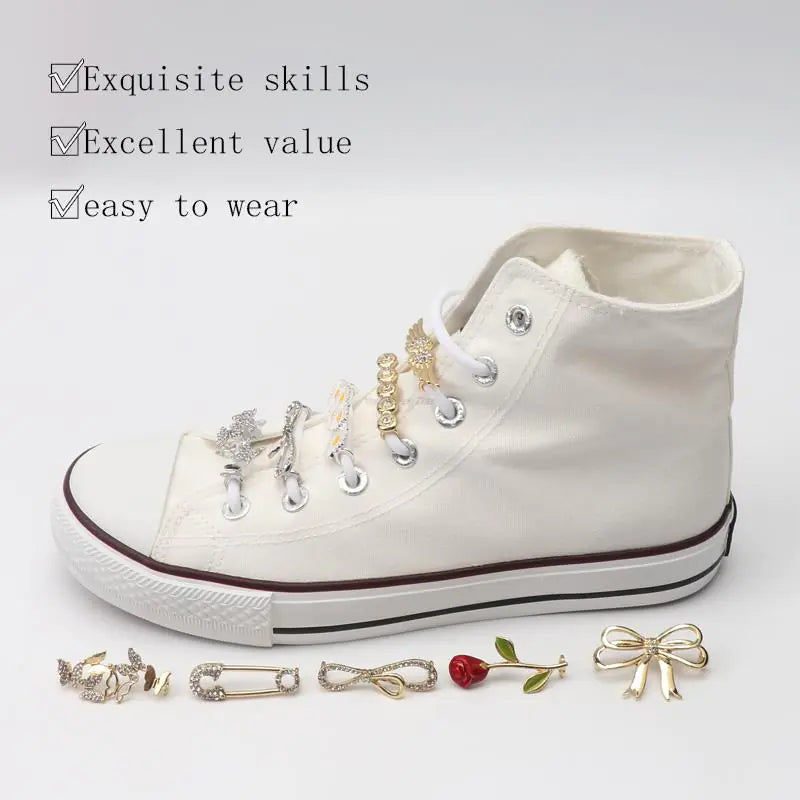 Metal Shoe Rhinestone Charms for Sneakers