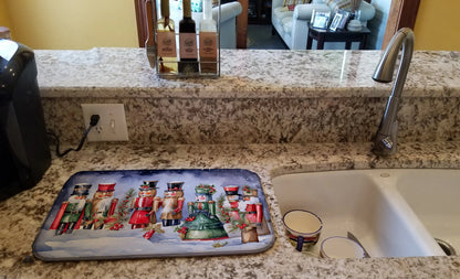 Christmas Nutcrackers Dish Drying Mat