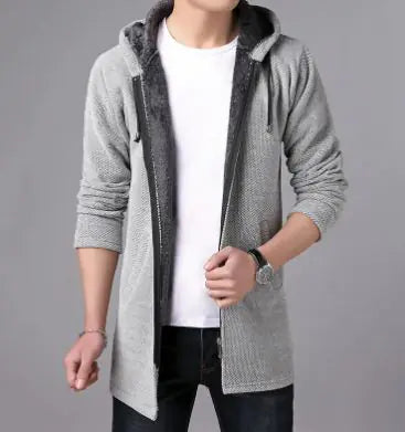 Men's Casual Knitted Fleece Cardigan Sweater (various colors)