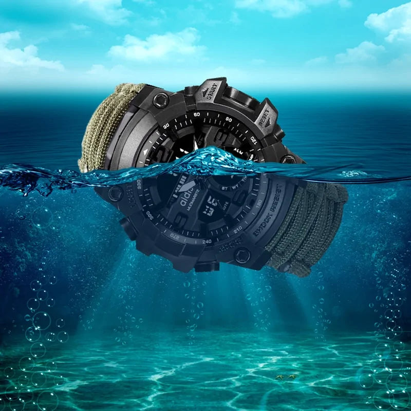 Waterproof LED Military Sports Watch