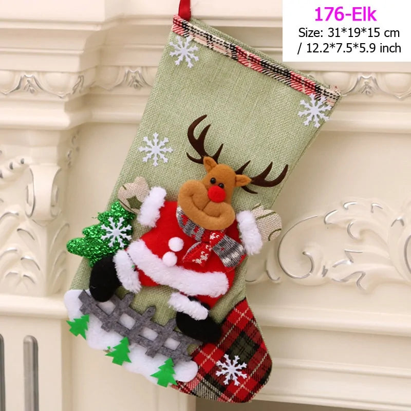 22 Different Christmas Stockings (Santas, Snowmen, Bears...)