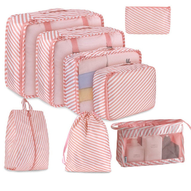 8Pcs/set Large Capacity Travel Organizer Bags