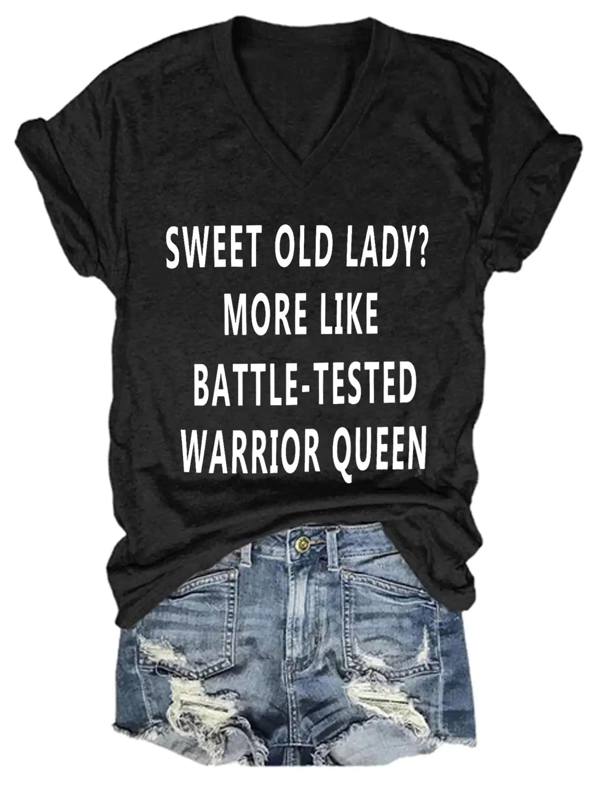 Women's "Sweet Old Lady" Print Tee (various colors)