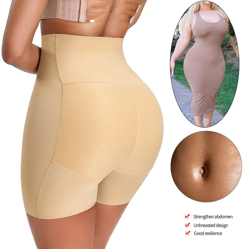 High Waist Women Padded Seamless Butt Lifter (black or beige)