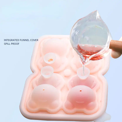 4 Grid Bear Silicone Ice Tray