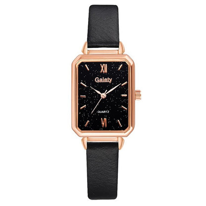 Square Quartz Watch & Optional Complimentary Bangle