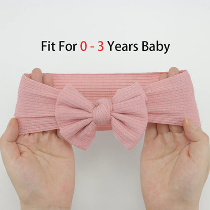 3Pcs/Lot Knit Baby Headband Bow Set (various colors)