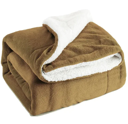 Cozy Sherpa Lamb Fleece Blanket (various colors)
