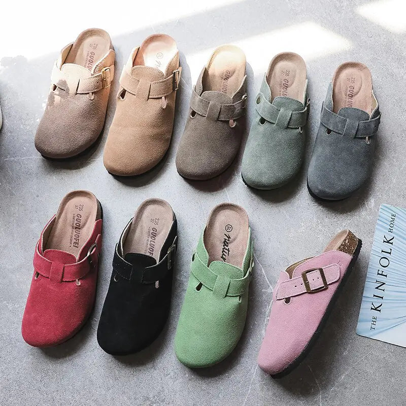 Baotou Women (unisex) Closed Toe Cork Slippers