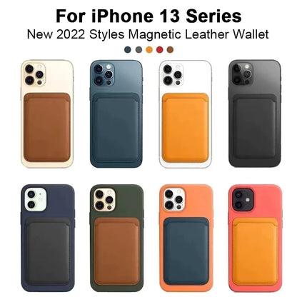 Magsafe Magnetic Leather Card Clip For iPhone 14 Pro Max (various colors)