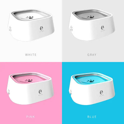 No-Spill Pet Food & Water Bowls with Reservoir