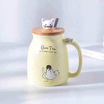 450ml Ceramic Cat Mug (4 shades)