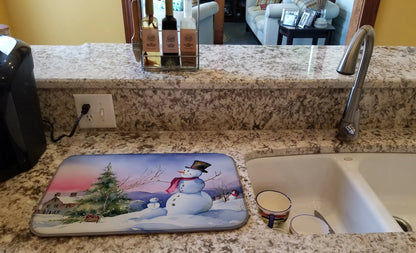 Christmas Snowmen Dish Drying Mat