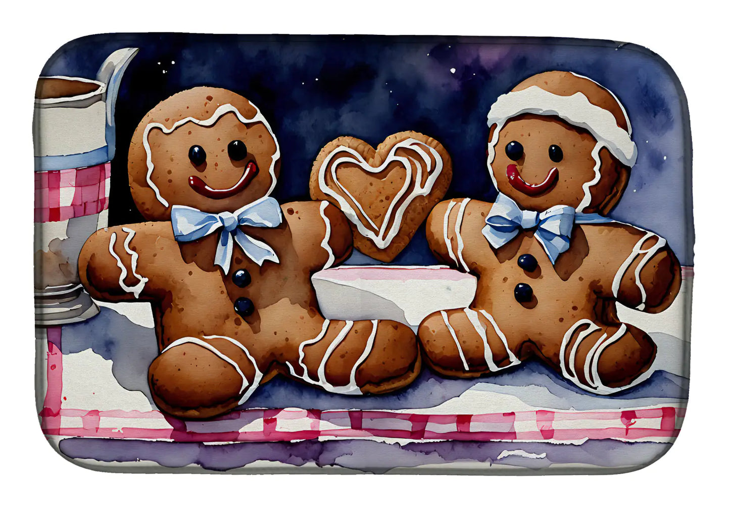 Christmas Gingerbread Dish Drying Mat