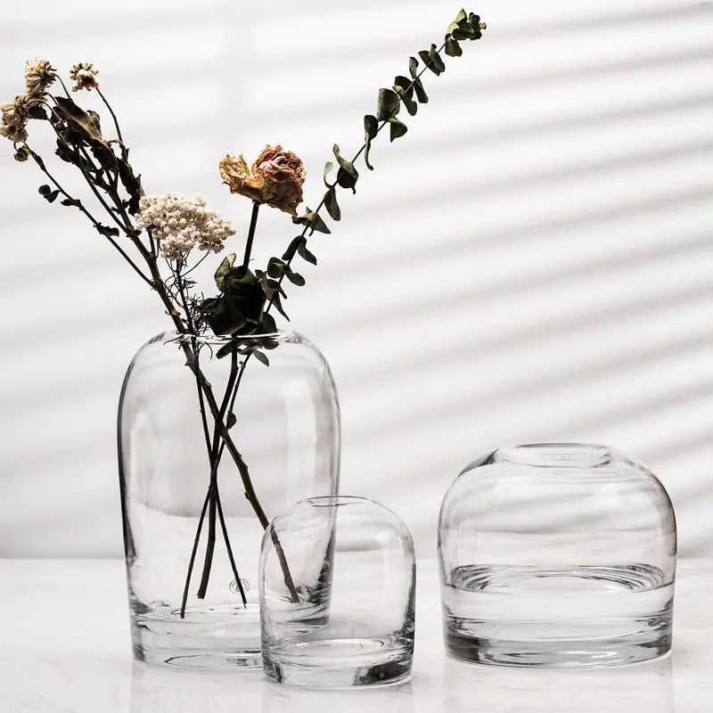 European Style Simple Vase Creative INS Glass Flower Ware (various styles)