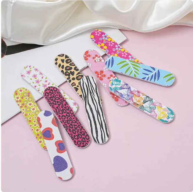 Vibrant 9cm Printed Nail File with Colorful Patterns