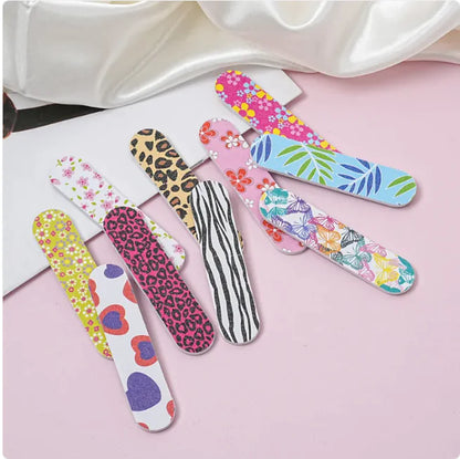 Vibrant 9cm Printed Nail File with Colorful Patterns