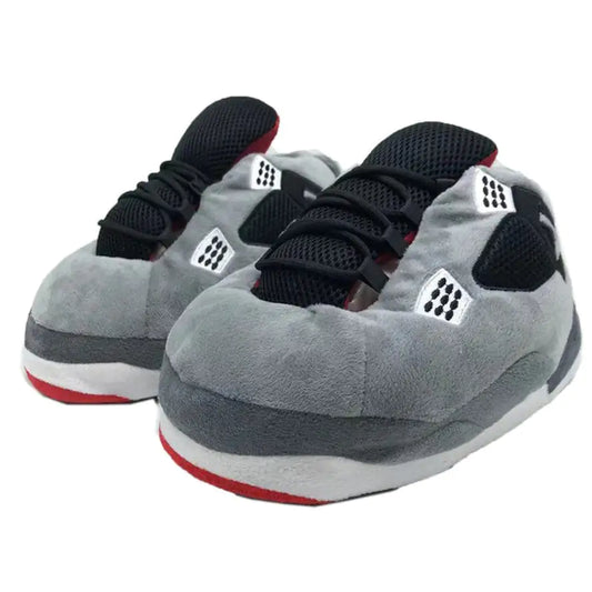 Grey Novelty Sneaker Slippers