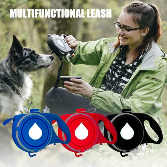 Versatile Leash with Accessories (bottle, bowl, trash, hook....)