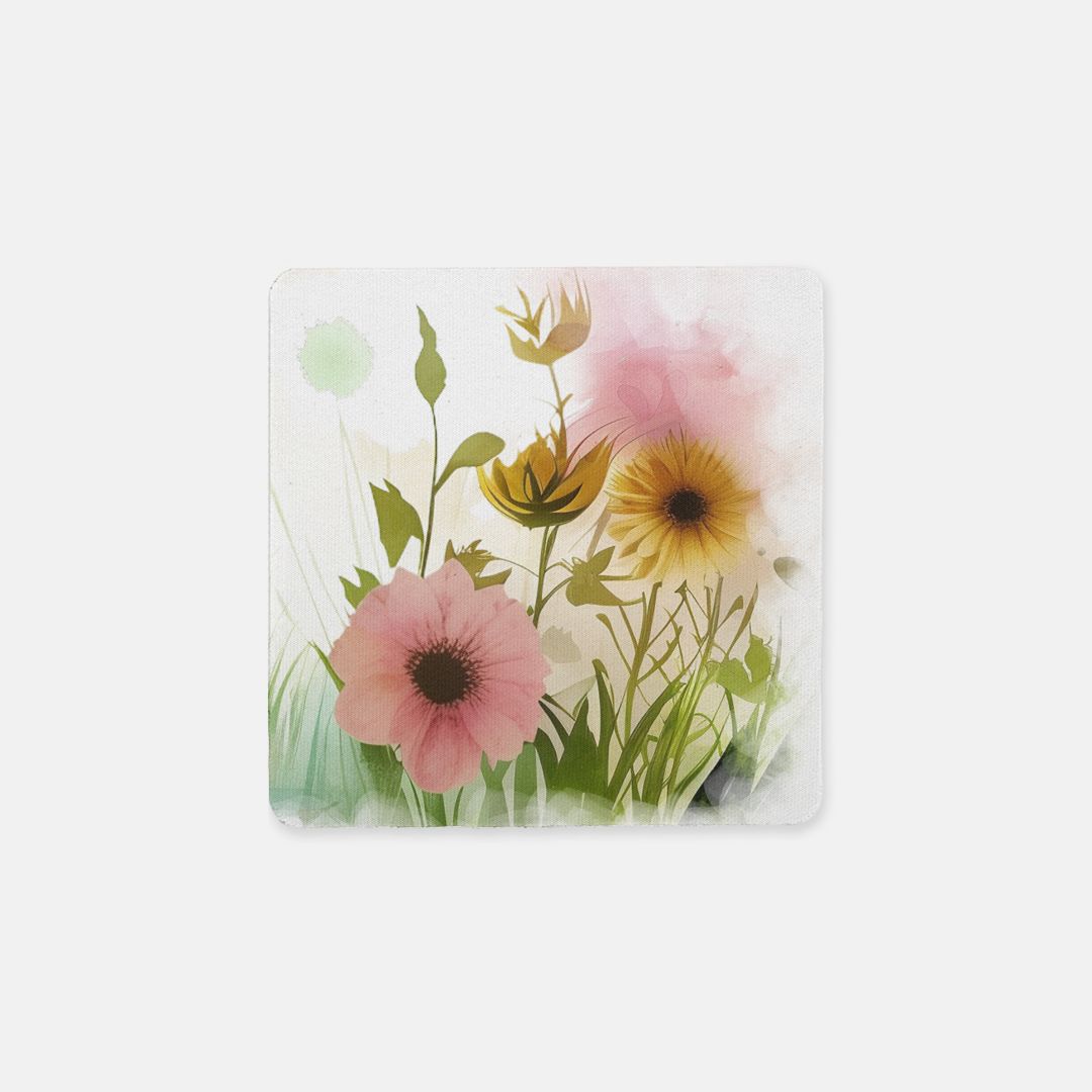 Coaster Floral Neoprene Back (Square) 4PK