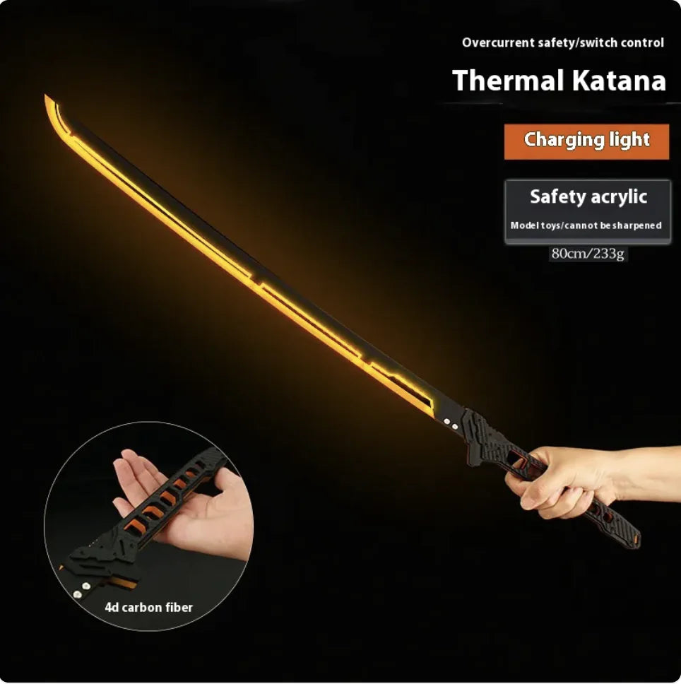 Large Luminous Samurai Sword Toy - Handmade Prop (various colors)