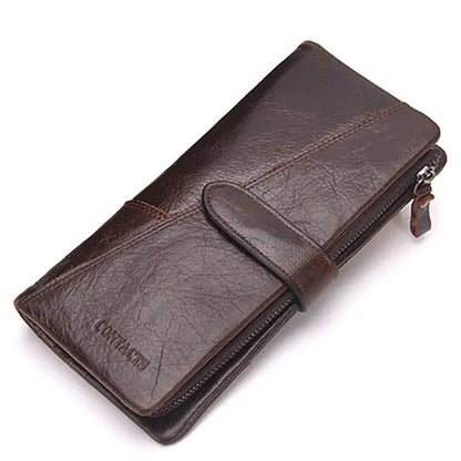 Genuine Leather Women's Long Wallet (various colors)