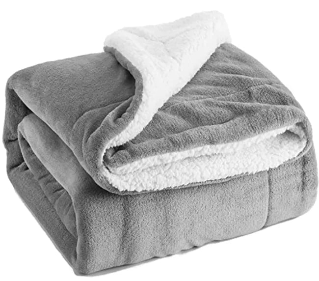Cozy Sherpa Lamb Fleece Blanket (various colors)