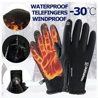 Warm Waterproof Touch Screen Gloves (black or grey)