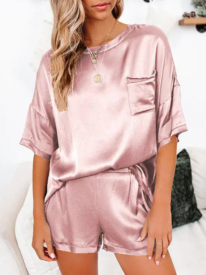 Summer Satin Pajamas Set Women (various colors)