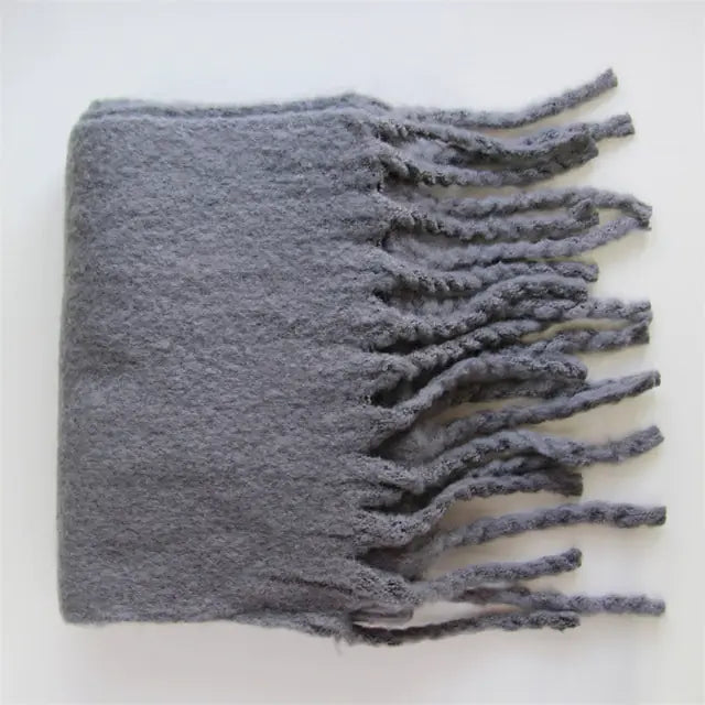 Cashmere Winter Scarf with Tassels (various colors)