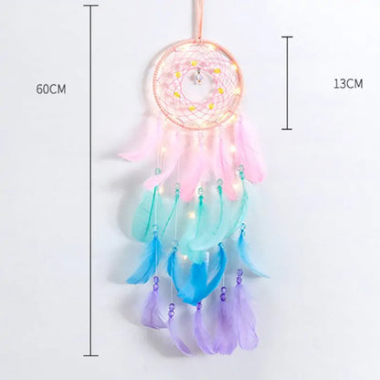 True Feather Dream Catcher With Lights