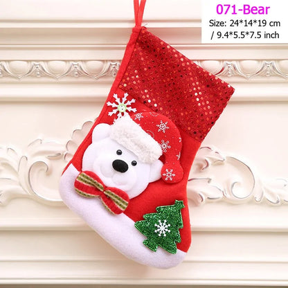 22 Different Christmas Stockings (Santas, Snowmen, Bears...)