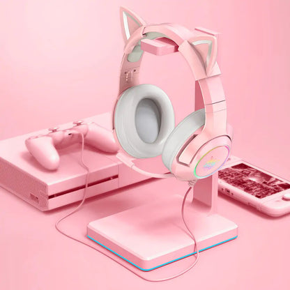 Cute Cat Ear Headphone with Mic (various colors)